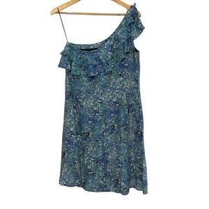 Jessica Simpson One-Shoulder Evening Garden Ruffle Dress,‎ Size 16 Y2K